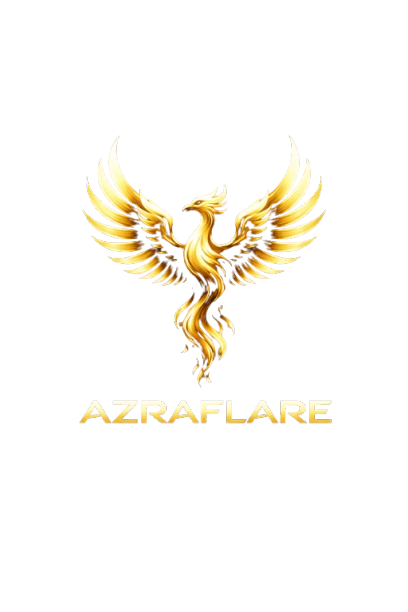 Logo fênix dourada Azraflare